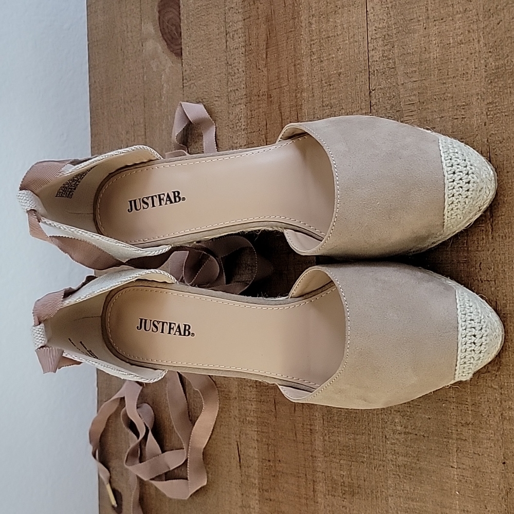 JustFab Nicoletta Espadrille Wedge - Wide Width 7 - Picture 7 of 8